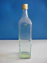 1 lt μπουκάλι διάφανο μρ πώμα ροής